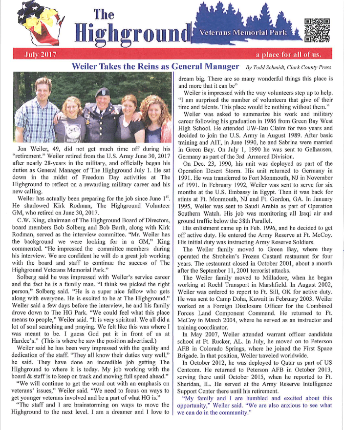 July 2017 Newsletter