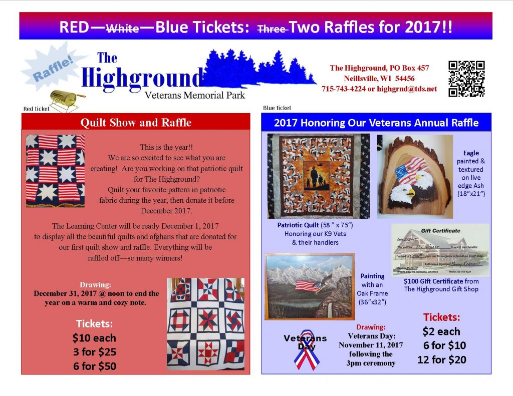 Quilt Show and Raffle / Veterans Annual Raffle