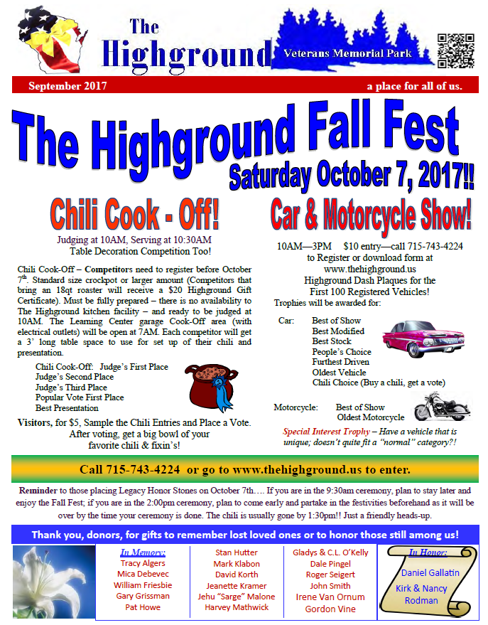 September 2017 Newsletter