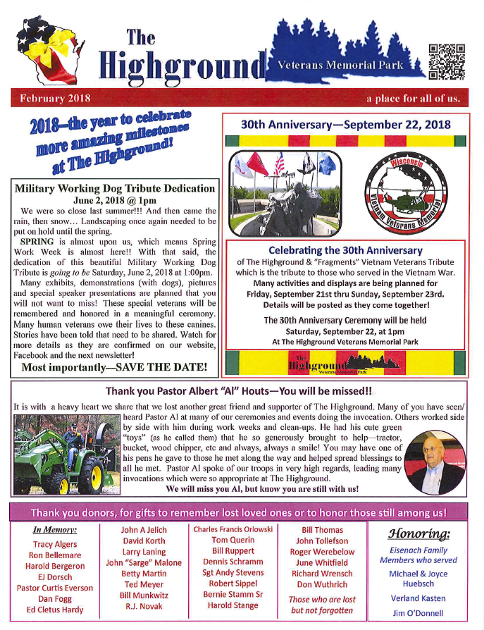 February 2018 Newsletter