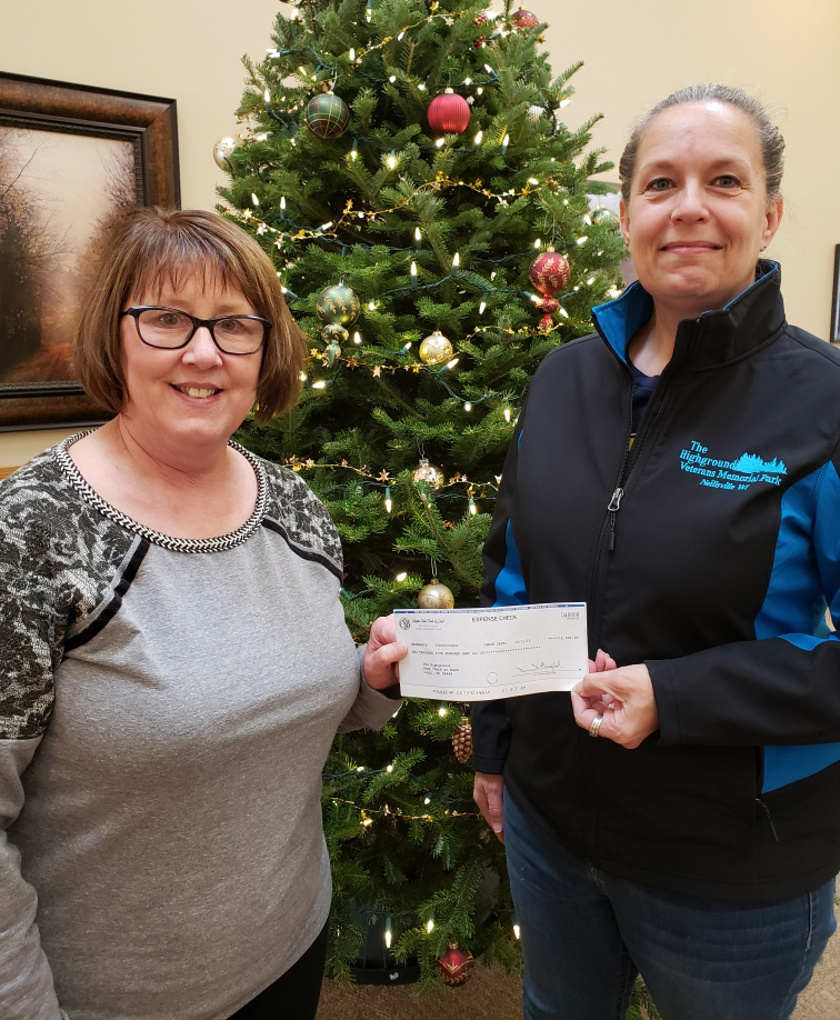 The Highground Receives Donation From Citizens State Bank Of Loyal