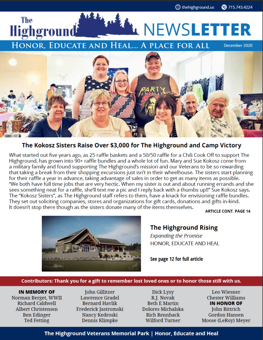 December 2020 Newsletter