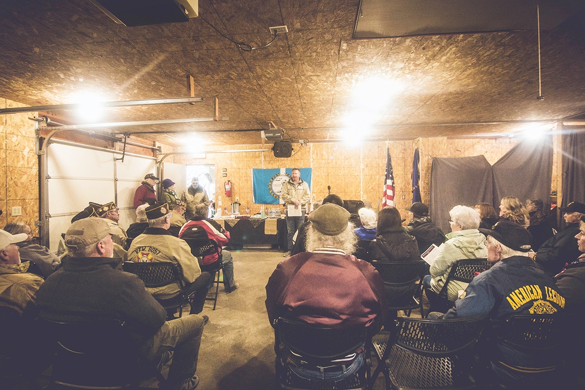 Stalwart Supporters Brave the Wind to Gather on Veterans Day