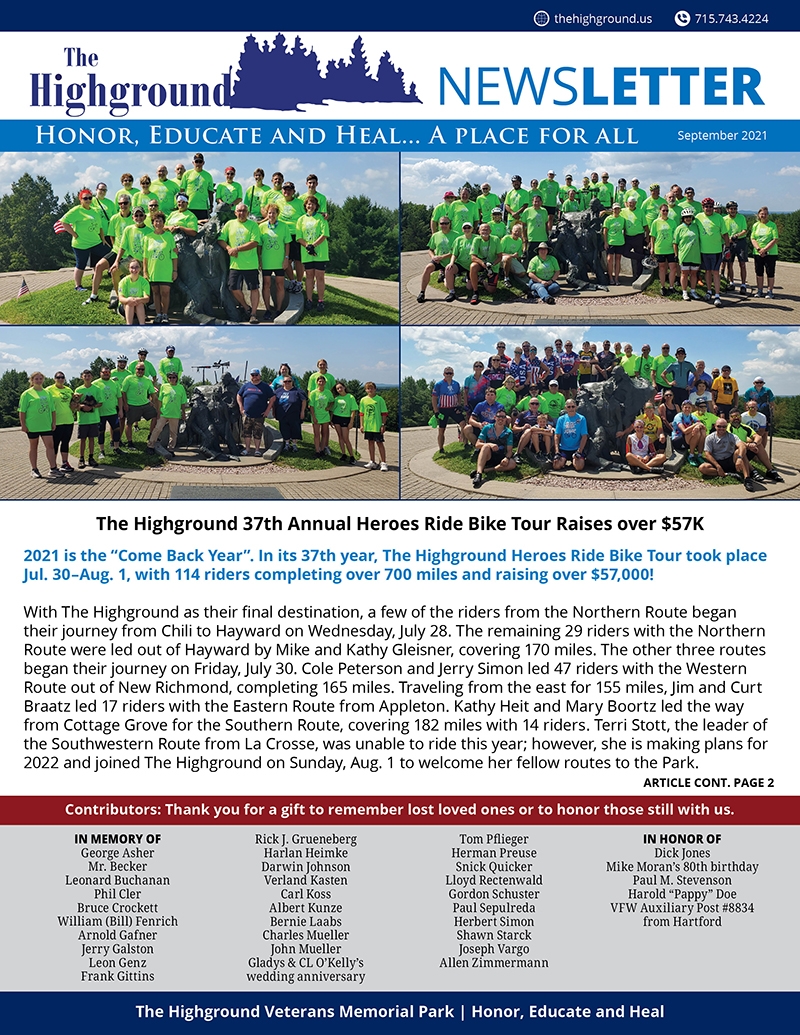 September 2021 Newsletter